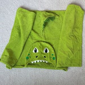 Green Dinosaur Hooded Towel
